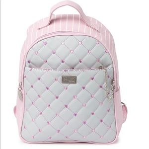 NWT Betsey Johnson Charli Pink Backpack Hearts Adjustable Straps Bag